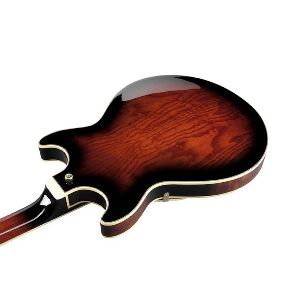 Ibanez Halbakustik-Gitarre, Halb-Akustik Gitarren, Semi Hollow-Modelle, AM153QA-DBS Dark Brown Sunburst - Halbakustik Gitarre - Thumbnail 4