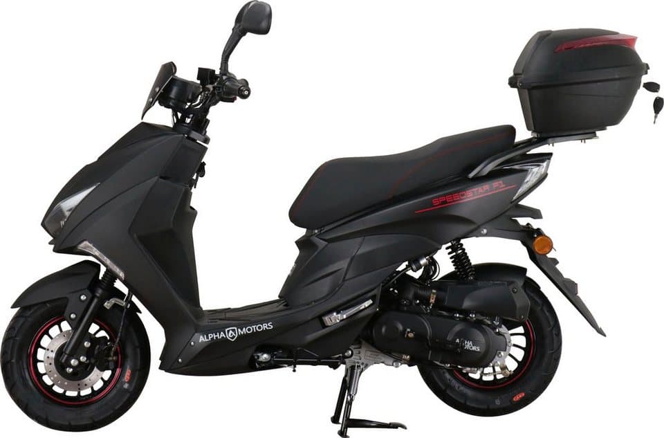 Alpha Motors Motorroller Speedstar FI, 50 ccm, 25 km/h, Euro 5, (mit Topcase), mit Lenkerschloss - Thumbnail 4