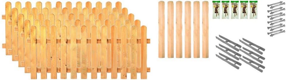 Tetzner & Jentzsch Lattenzaun Lakeland 3, (Set), 5 Elemente, LxH: 954x100 cm