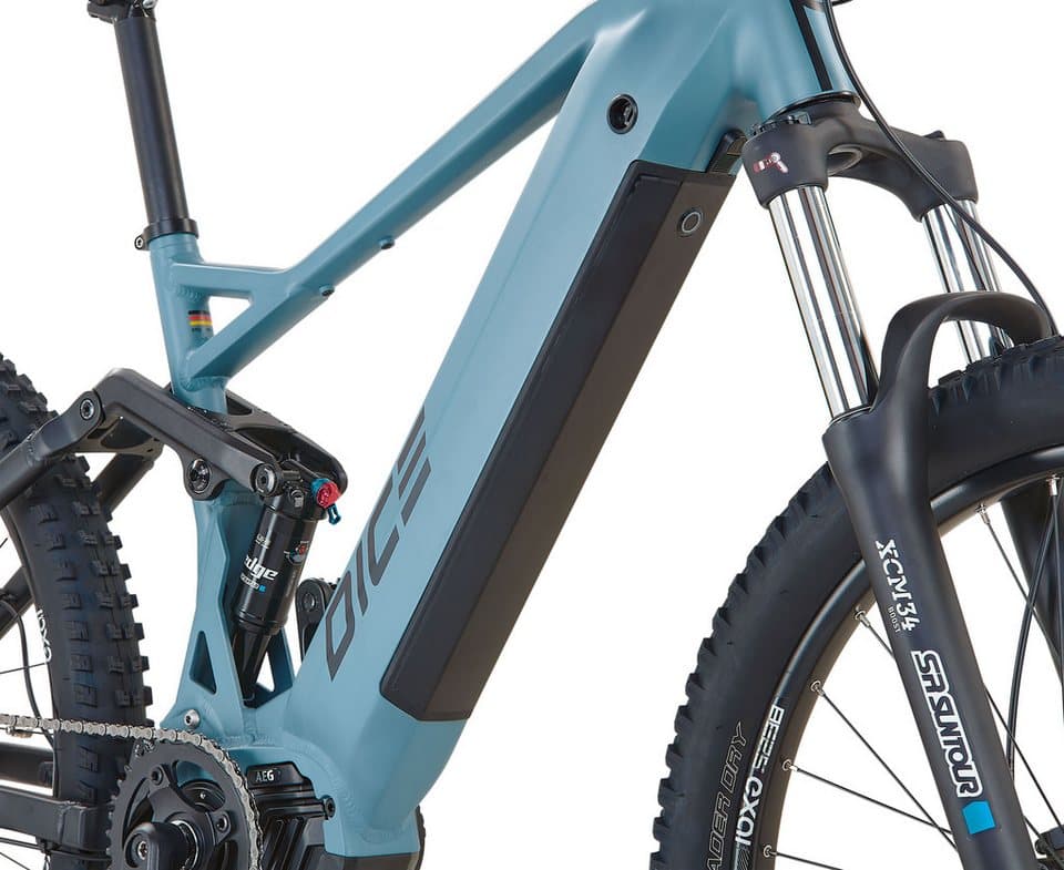 Prophete E-Bike Mountainbike Dice 4.0, 10 Gang Shimano Cues Schaltwerk, Kettenschaltung, Mittelmotor, 480 Wh, Pedelec, Elektrofahrrad für Damen und Herren, MTB - Thumbnail 4