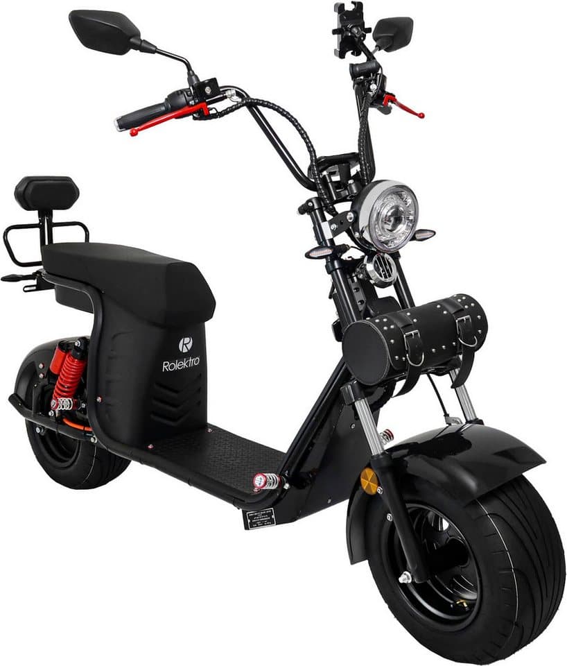 Rolektro E-Motorroller E-Chopper 45, 60V-25,6Ah Lithium-Akku, 3000 Watt, 3500 W, 45 km/h, bis zu 54 km Reichweite, mit USB-Anschluss und integr. Alarmanlage - Thumbnail 2