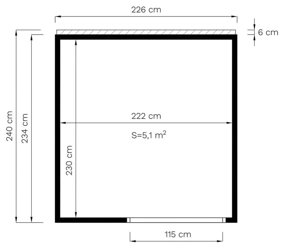 BERTILO Pavillon Modern Art 1, aus nordischer Fichte, kompletter Bausatz inkl. Dach und Boden - Thumbnail 21
