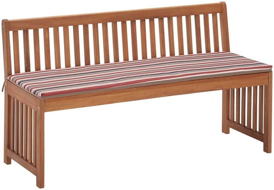 MERXX Garten-Essgruppe Hawaii, (4x Bänke, 2x Tische, 4x Sitzkissen), Akazienholz FSC® 100 % - Thumbnail 6