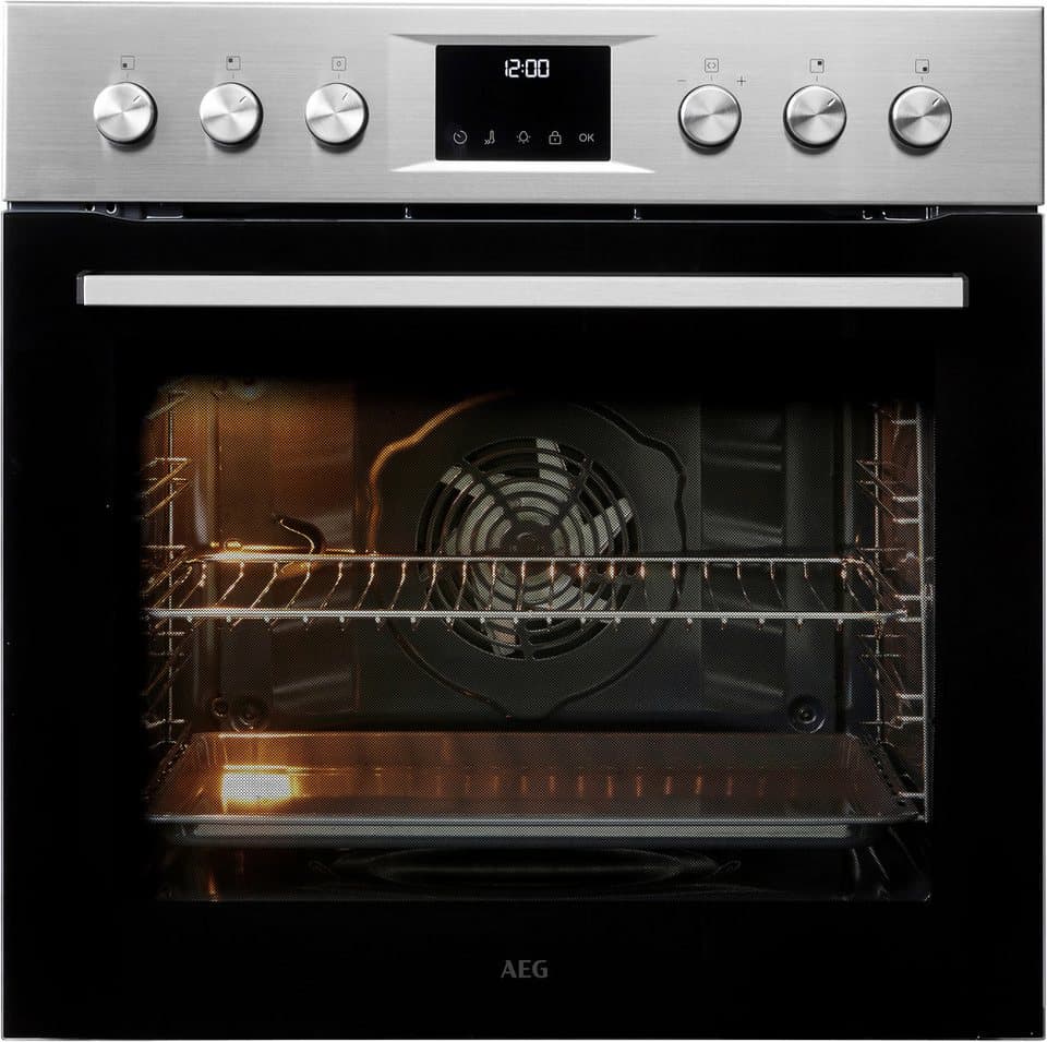 AEG Elektro-Herd-Set Serie 5000 HH25HSPM, Pyrolyse-Selbstreinigung, Heißluft: Gleichmäßiges Garen auf 3 Ebenen: ideal für Mehrblech‑Backen - Thumbnail 5