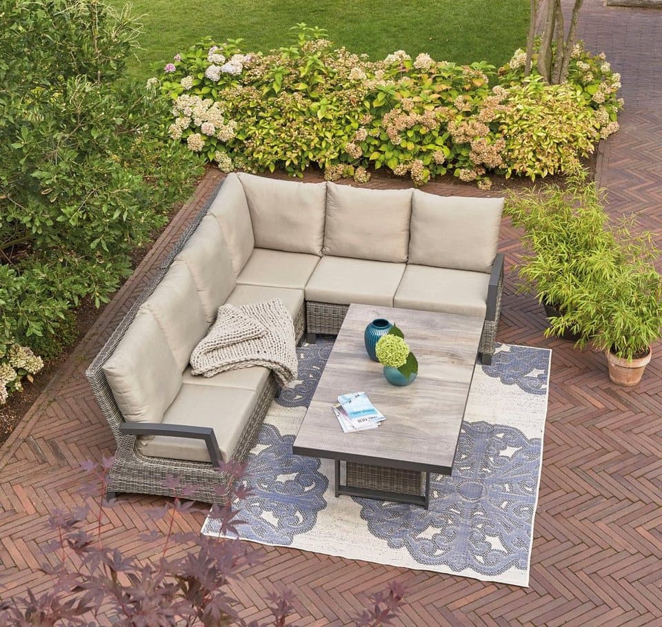 Siena Garden Gartenlounge-Set Corido, (Set, 9-tlg), bestehend aus 2 Sesseln, 1 Sofa, 1 Tisch und 5 Auflagen - Thumbnail 43