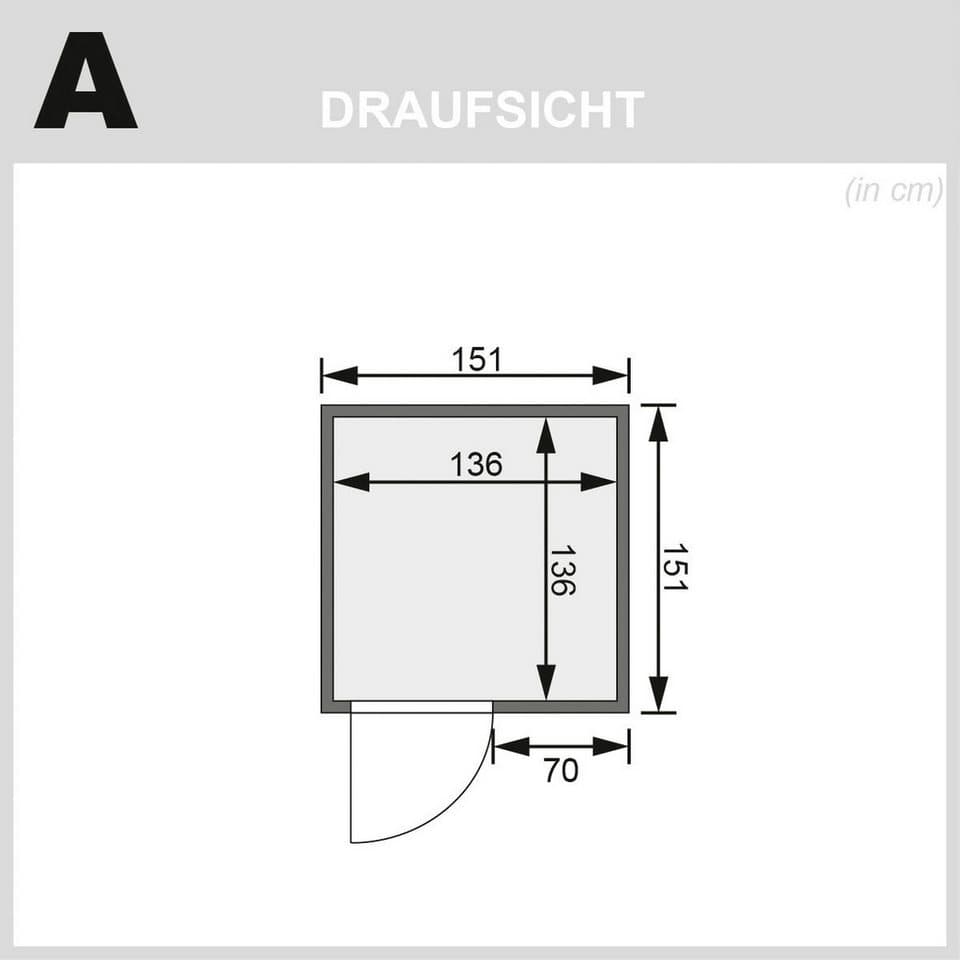 welltime Sauna Backas, BxTxH: 148 x 145 x 190,5 cm, 28 mm, verschiedene Varianten - Thumbnail 10