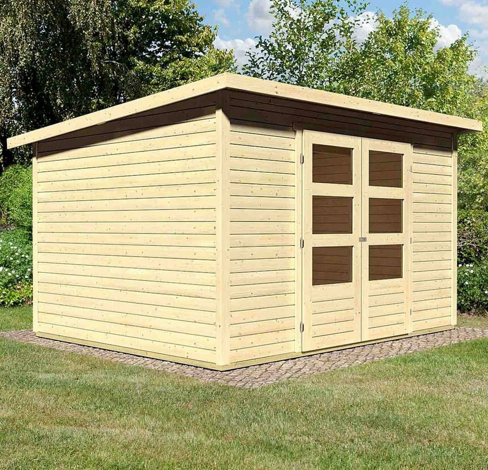 Karibu Gartenhaus Stockach 5, BxT: 330x282 cm, (Set), naturbelassen oder terragrau - Bild 1