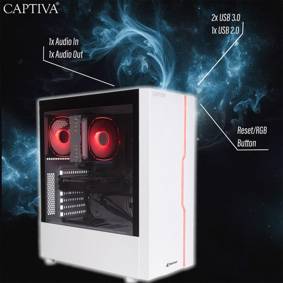 CAPTIVA Power Starter R78-376 Business-PC (AMD Ryzen 5 5600G, -, 32 GB RAM, 1000 GB SSD, Luftkühlung) - Thumbnail 5