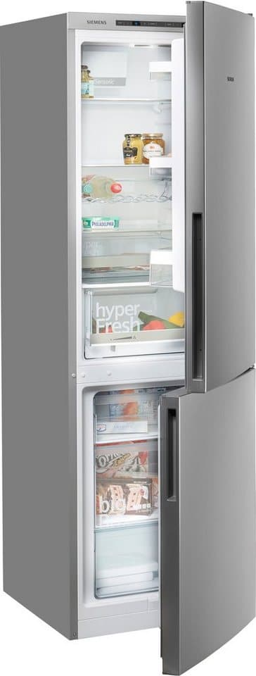 SIEMENS Kühl-/Gefrierkombination iQ500 KG36EALCA, 186 cm hoch, 60 cm breit, lowFrost, hyperFresh Schubladen, bigBox, LED-Licht, Flaschenregal