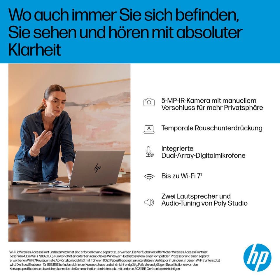 HP OmniBook X Flip 16-a0252ng Convertible Notebook (40,64 cm/16 Zoll, Intel Ultra 7 256V, ARC 140V, 16 GB, 512 GB SSD) - Thumbnail 20