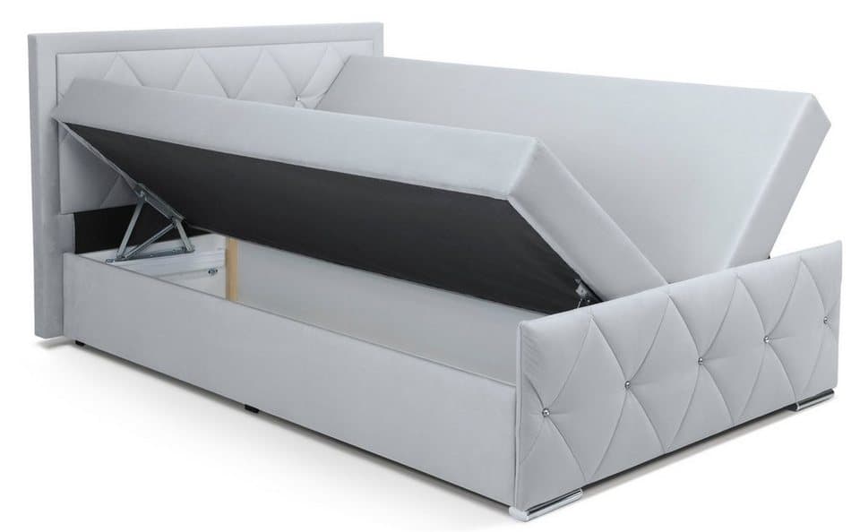 Home affaire Boxbett Alfie, inkl. Bettkasten&Topper, Wahlweise mit Knopfsteppung oder Strasssteinen, H2, H3 und H4 wählbar - Thumbnail 7