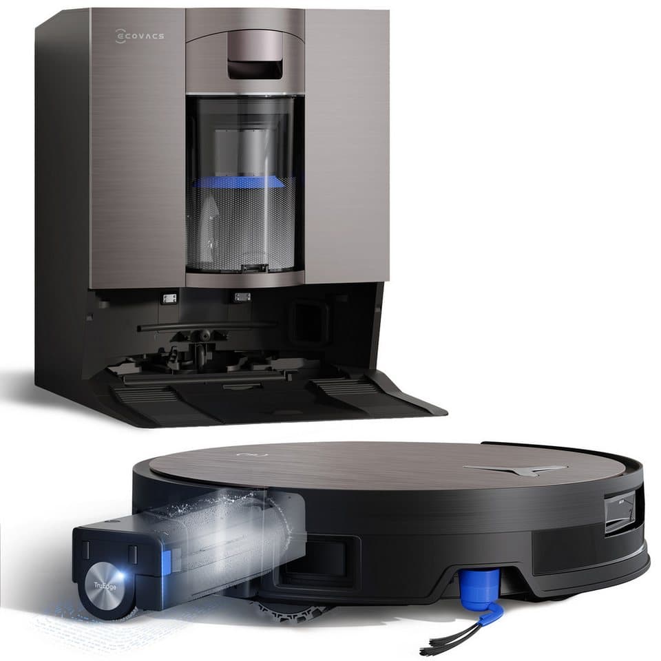 ECOVACS Saugroboter mit Wischfunktion DEEBOT X11 OmniCyclone, 19.500 Pa, 18 l/s Luftstrom, 110 W, beutellos, Schnellladefunktion, Wischrolle, beutellos - Thumbnail 2