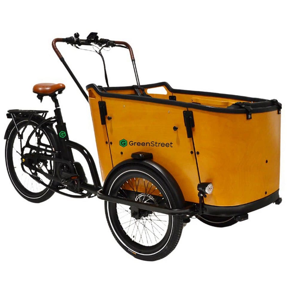 GreenStreet E-Bike Lastenrad Family-Cargo 672 Wh, 8 Gang Shimano Nexus Schaltwerk, Nabenschaltung, Mittelmotor, 672 Wh, Blinker - Thumbnail 13