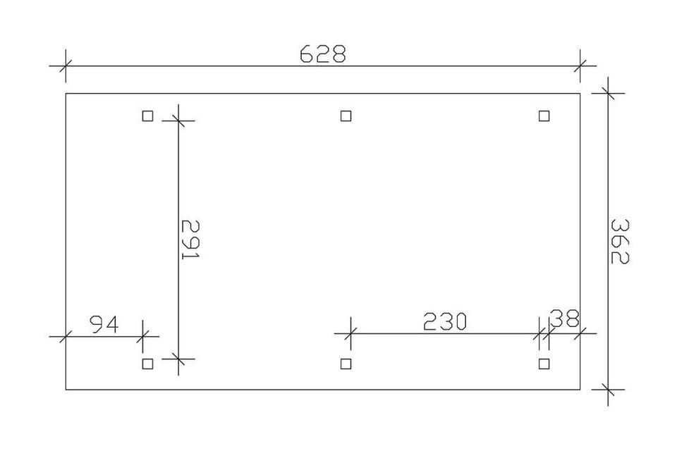 Skanholz Einzelcarport Wendland, BxT: 362x628 cm, 206 cm Einfahrtshöhe - Thumbnail 8