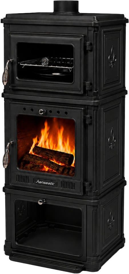 Hanseatic Kaminofen Minerva, 7,1 kW, Zeitbrand, Großer Feuerraum - Thumbnail 3