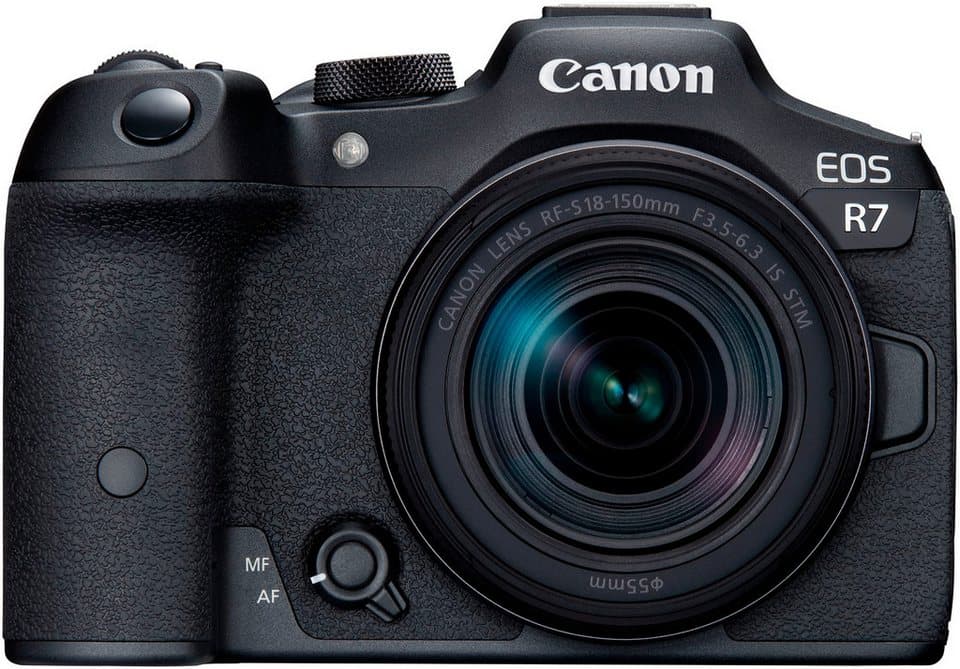 Canon EOS R7 + RF-S 18-150mm F3.5-6.3 IS STM Systemkamera (RF-S 18-150mm F3,5-6,3 IS STM, 34,4 MP, Bluetooth, WLAN)