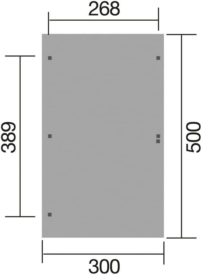 weka Einzelcarport 606 A Gr.1, BxT: 300x500 cm, 217,5 cm Einfahrtshöhe, mit Rundbogen wahlweise links- oder rechts montierbar - Thumbnail 4