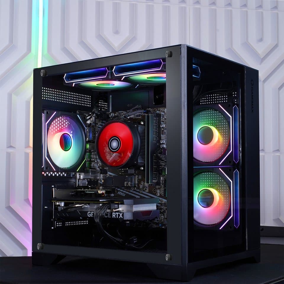 GAMEMAX MegaDeal Infinity Mini BK 2700 Ryzen 7 5700X RTX 5060Ti 16GB 1TB SSD Gaming-PC-Komplettsystem (32", AMD Ryzen 7 5700X, RTX 5060 Ti, 16 GB RAM, 1000 GB SSD, Windows 11 + MSI MAG 32C6X Curved Monitor, 80cm (32) - Thumbnail 12