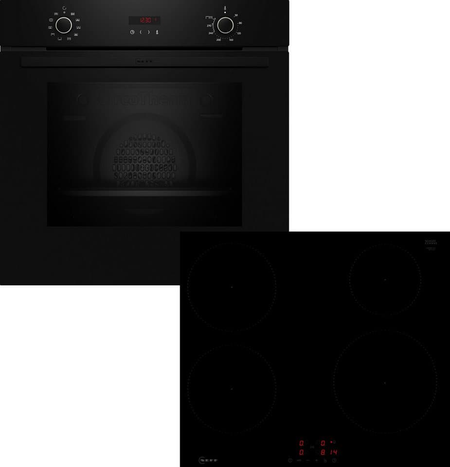 NEFF Backofen-Set BX46PIB0, mit Teleskopauszug nachrüstbar, Pyrolyse-Selbstreinigung, Mühelose Pyrolyse-Reinigung & Backen auf 3 Ebenen mit CircoTherm® - Bild 1
