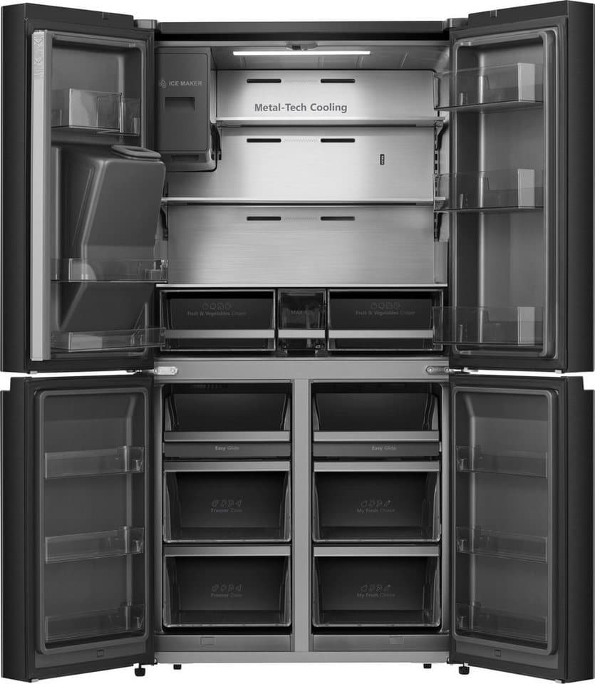 Hisense Multi Door RQ760N4SBFE, 178,5 cm hoch, 91,4 cm breit, Wasser-/Eisspender - Thumbnail 2