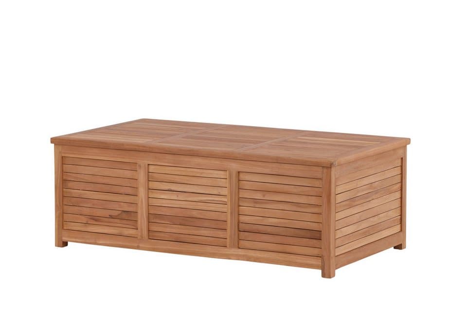 Venture Home Truhe Trento, Teakholz-Kissenbox, belastbar bis 150 kg, Aufbewahrungsbox, Edelholz natur, witterungsbeständig, sitzfähig
