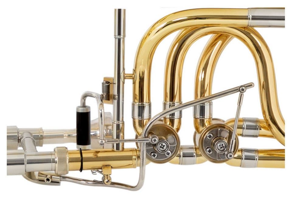 Lechgold Posaune BP-18GL Bassposaune Goldmessing Bb/F/Gb/D Bb/F/Gb/D, inkl. Leichtkoffer und Mundstück, Schallstück aus Goldmessing - Thumbnail 3