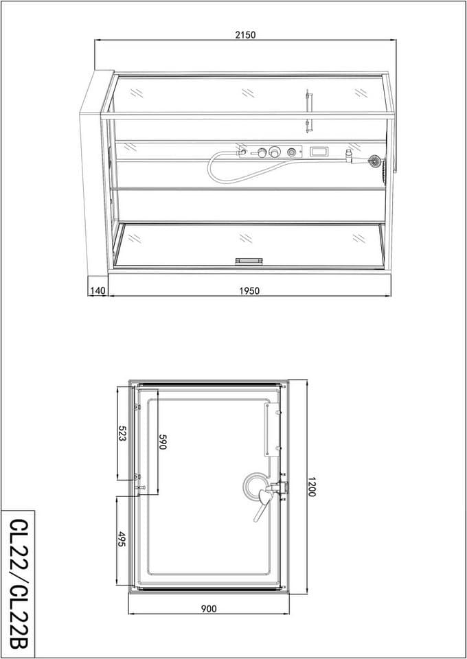 Sanotechnik Komplettdusche BOSTON, BxT: 120x90 cm, Einscheibensicherheitsglas - Thumbnail 11