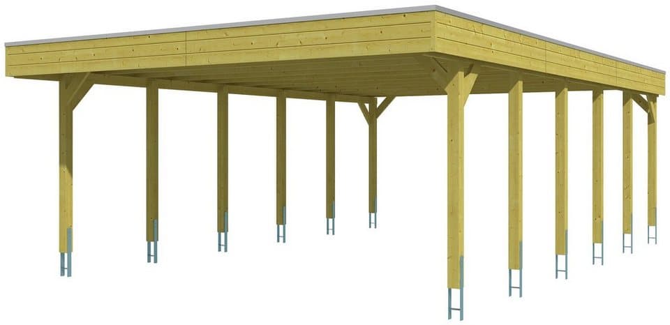 Skanholz Doppelcarport Friesland, BxT: 557x860 cm, 204 cm Einfahrtshöhe - Thumbnail 2