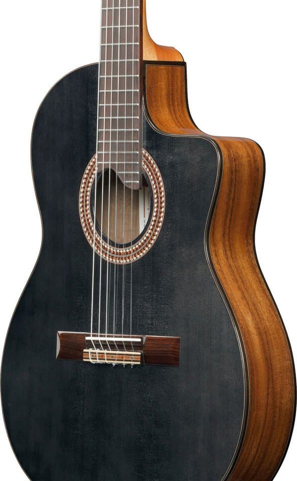 Ibanez Konzertgitarre GA360TCE-TBK Thinline-Konzertgitarre Black High Gloss, 4/4, Thinline-Konzertgitarre mit zwei Tonabnehmern und Cutaway - Thumbnail 6