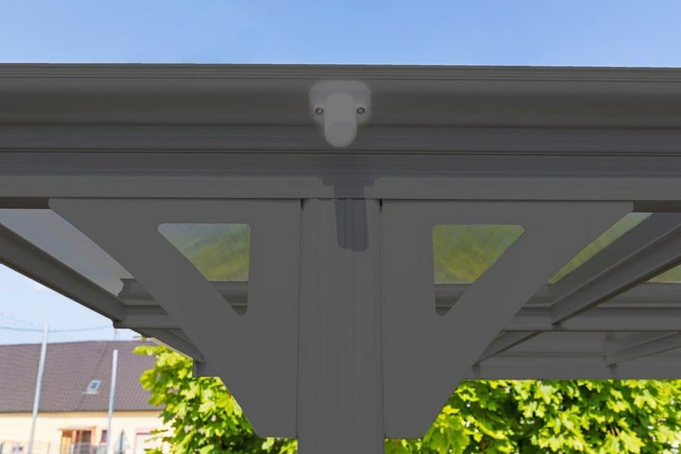 WESTMANN Einzelcarport Flachdach, BxT: 305x503 cm, 217 cm Einfahrtshöhe, aus Aluminium, anthrazit - Thumbnail 4