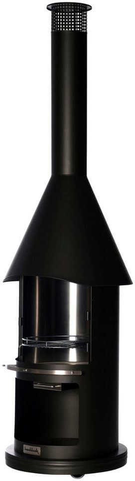 Buschbeck Holzkohlegrill Edelstahlgrill Auckland, schwarz, Edles Design, Premium-Produkt mit Senotherm-Lackierung, Ø65 x H 230 cm