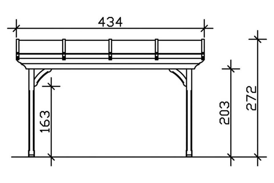 Skanholz Terrassendach Ravenna, BxT: 434x250 cm, Bedachung Doppelstegplatten, 434 cm Breite, verschiedene Tiefen - Thumbnail 9