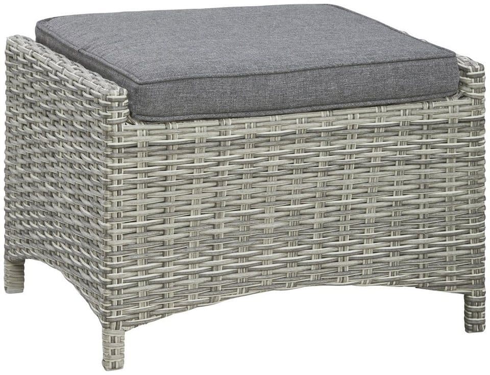 KONIFERA Garten-Essgruppe Monaco, (Set, 16-tlg., 1x2er Sofa, 2x Sessel, 2x Hocker, 1x Tisch 120x70x66cm, inkl. Auflagen), Polyrattan, Aluminium, Rückenlehne verstellbar, Grau - Thumbnail 13