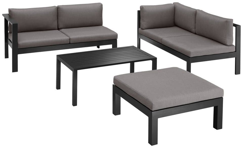 KONIFERA Gartenlounge-Set Dubai, (14-tlg), Ecklounge, Tisch 100x59 cm, Aluminium - Thumbnail 4