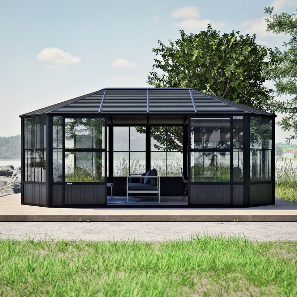 Sojag Pavillon Charleston 12x18, Wintergarten, BxT: 594x384 cm - Bild 1