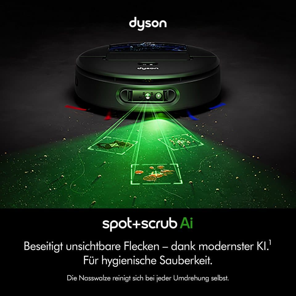 DYSON Saugroboter mit Wischfunktion spot+scrub Ai, beutellos, Beseitigt versteckte Flecken mithilfe fortschrittlicher KI - Thumbnail 2