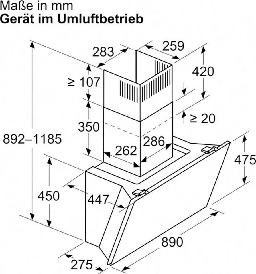 NEFF Kopffreihaube D98IPT2S0 Serie N 90 D98IPT2S0, Geräuscharme Küche dank Efficient Drive Motortechnologie - Thumbnail 15