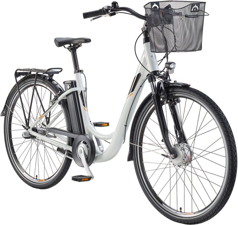 Telefunken E-Bike Cityrad Multitalent RC830, 3 Gang Shimano Nexus Schaltwerk, Frontmotor, 531,3 Wh, Pedelec, Elektrofahrrad für Damen u. Herren