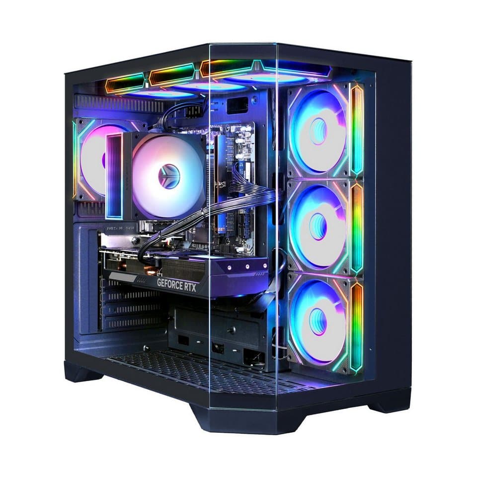 GAMEMAX MegaDeal HYPE-A BK 2577 AMD Ryzen 5 7500F RTX 5060 32GB DDR5 1TB SSD PC-Komplettsystem (27", AMD Ryzen 5 7500F, RTX 5060, 32 GB RAM, 1000 GB SSD, Windows 11 + MSI PRO MP273A LED-Monitor, 69cm (27) - Thumbnail 4
