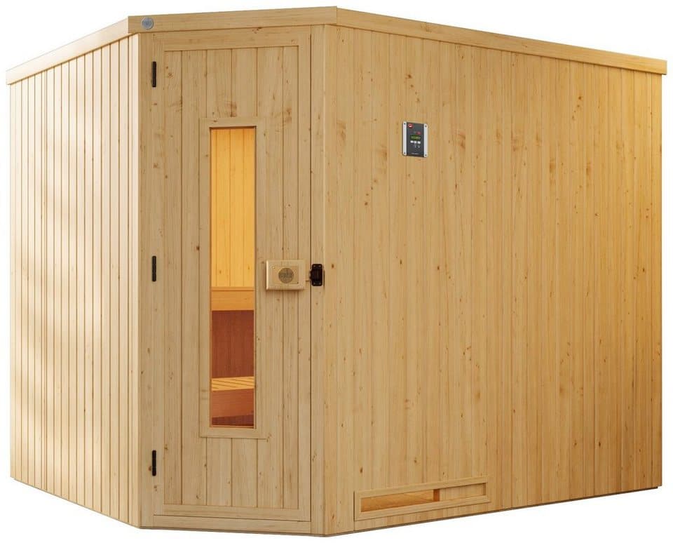 weka Sauna Varberg 4, BxTxH: 244 x 194 x 199 cm, 57 mm, ohne Ofen - Thumbnail 2