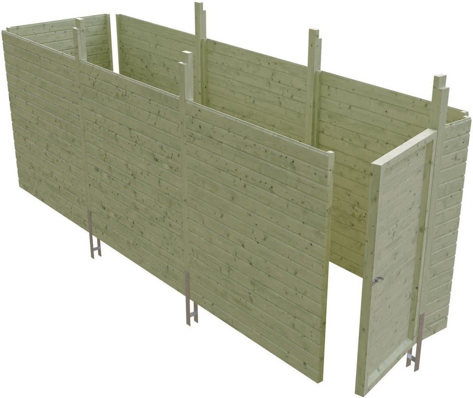 Skanholz Carport-Geräteraum Abstellraum C5, BxT: 573x164 cm, aus Profilschalung - Bild 1