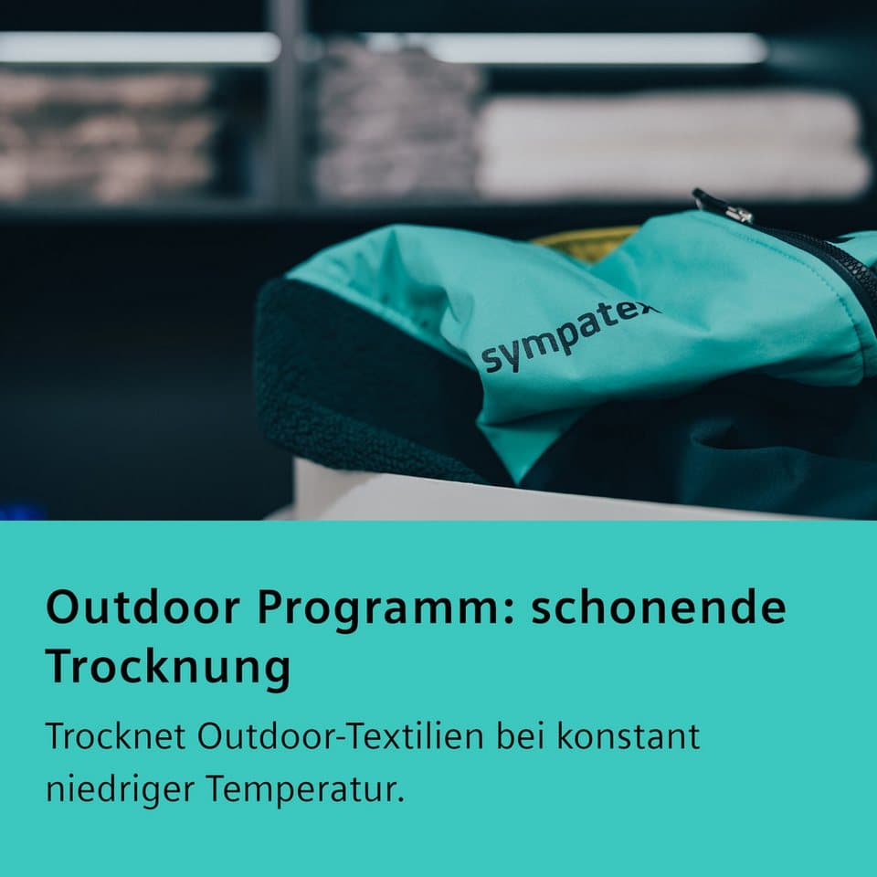 SIEMENS Wärmepumpentrockner iQ700 WQ46B2D41, Leisester Siemens Trockner mit 56 dB, Selbstreinigender Kondensator - Thumbnail 5