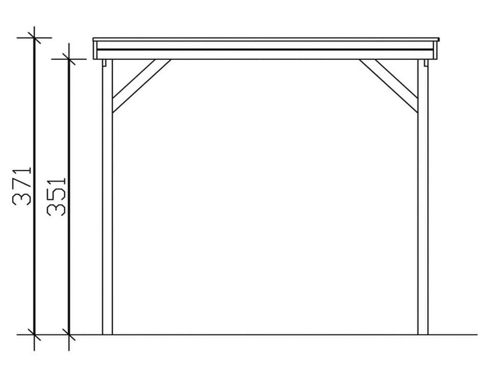 Skanholz Einzelcarport Friesland, BxT: 397x708 cm, 351 cm Einfahrtshöhe, für Caravan - Thumbnail 5