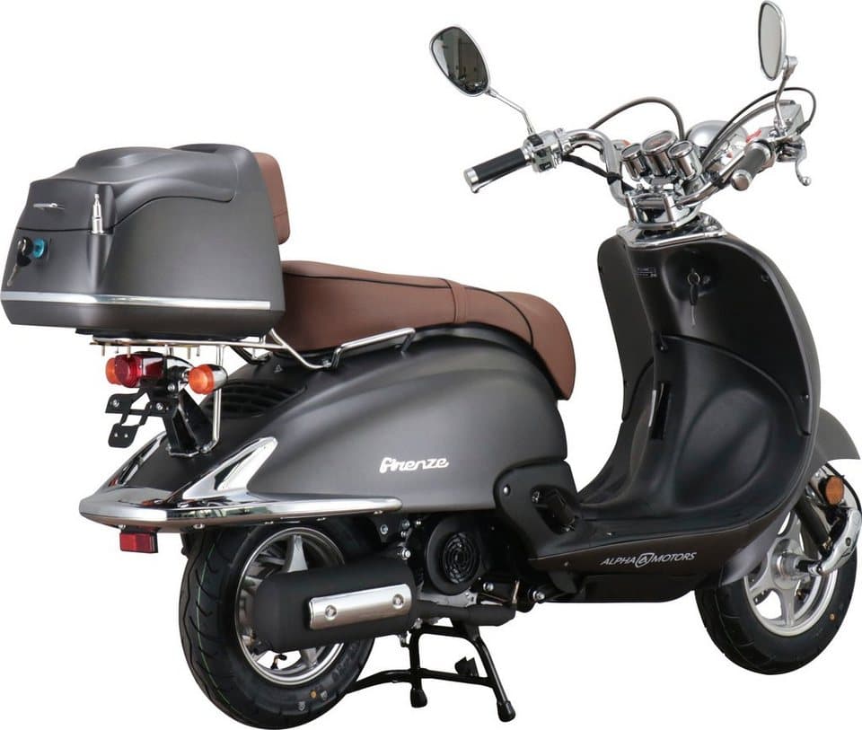 Alpha Motors Motorroller Retro Firenze, 50 ccm, 45 km/h, Euro 5, (mit Topcase), mit Lenkerschloss, im Retro-Look - Thumbnail 4