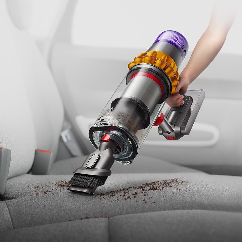 DYSON Akku-Hand-und Stielstaubsauger Dyson V15 Detect Absolute Nickel/Gelb, 660 W, 240 Airwatt Saugkraft, Stauberkennungssensor - Thumbnail 4
