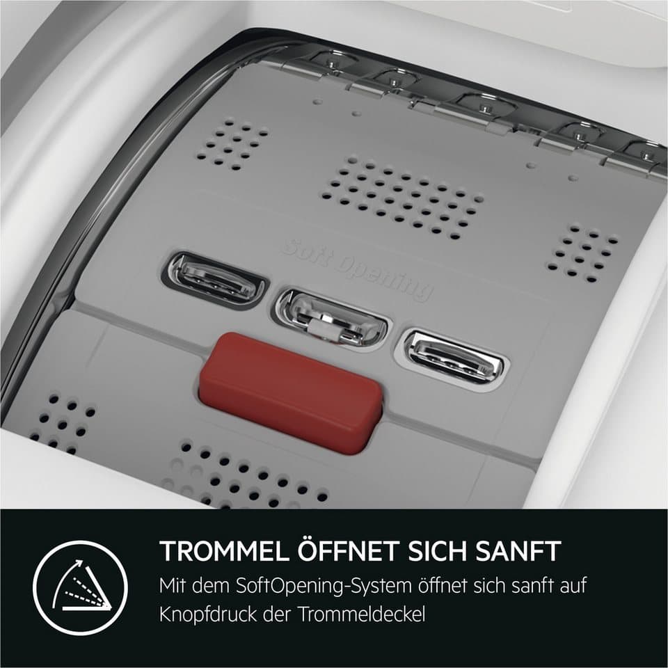 AEG Waschmaschine Toplader 8000 PowerCare® LTR8S80370, 7 kg, MattSchwarz‑Toplader mit PowerClean: gründliche Fleckenlösung bei 30°C - Thumbnail 9