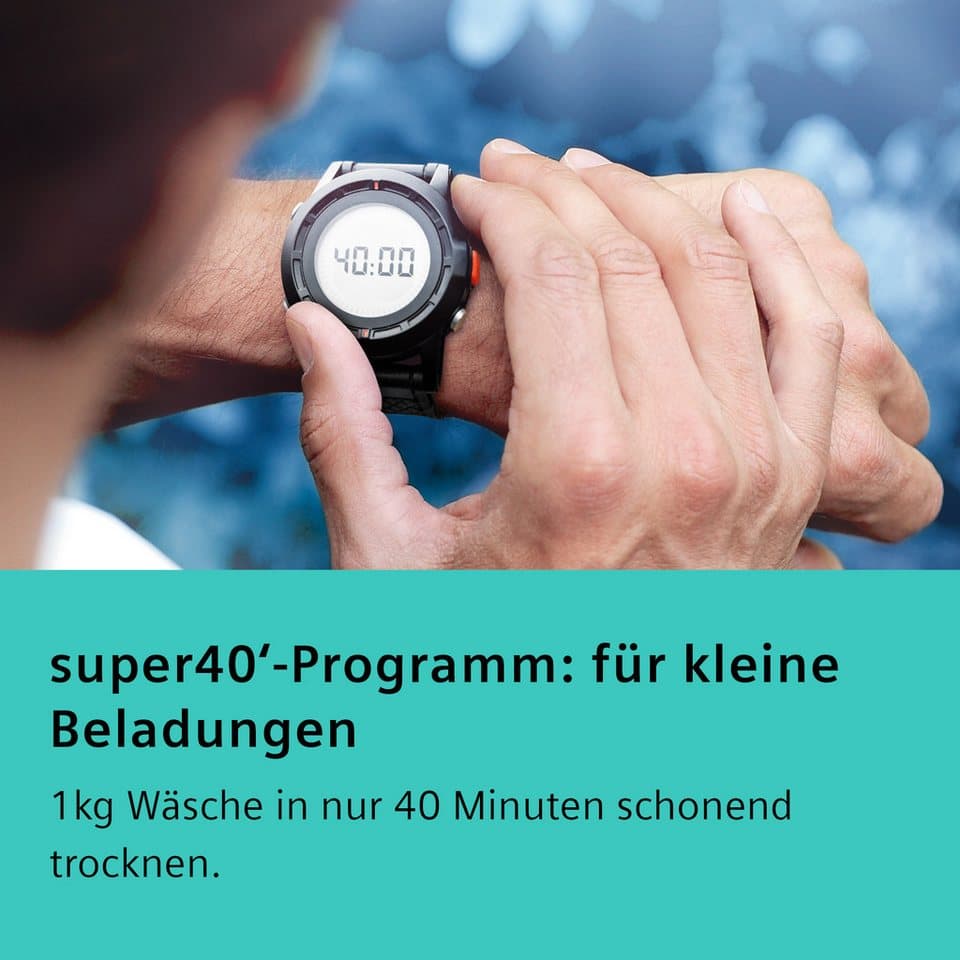 SIEMENS Wärmepumpentrockner iQ700 WR47B2C40, Schnellster Siemens Trockner: spart bis zu 44% Trockenzeit - Thumbnail 4