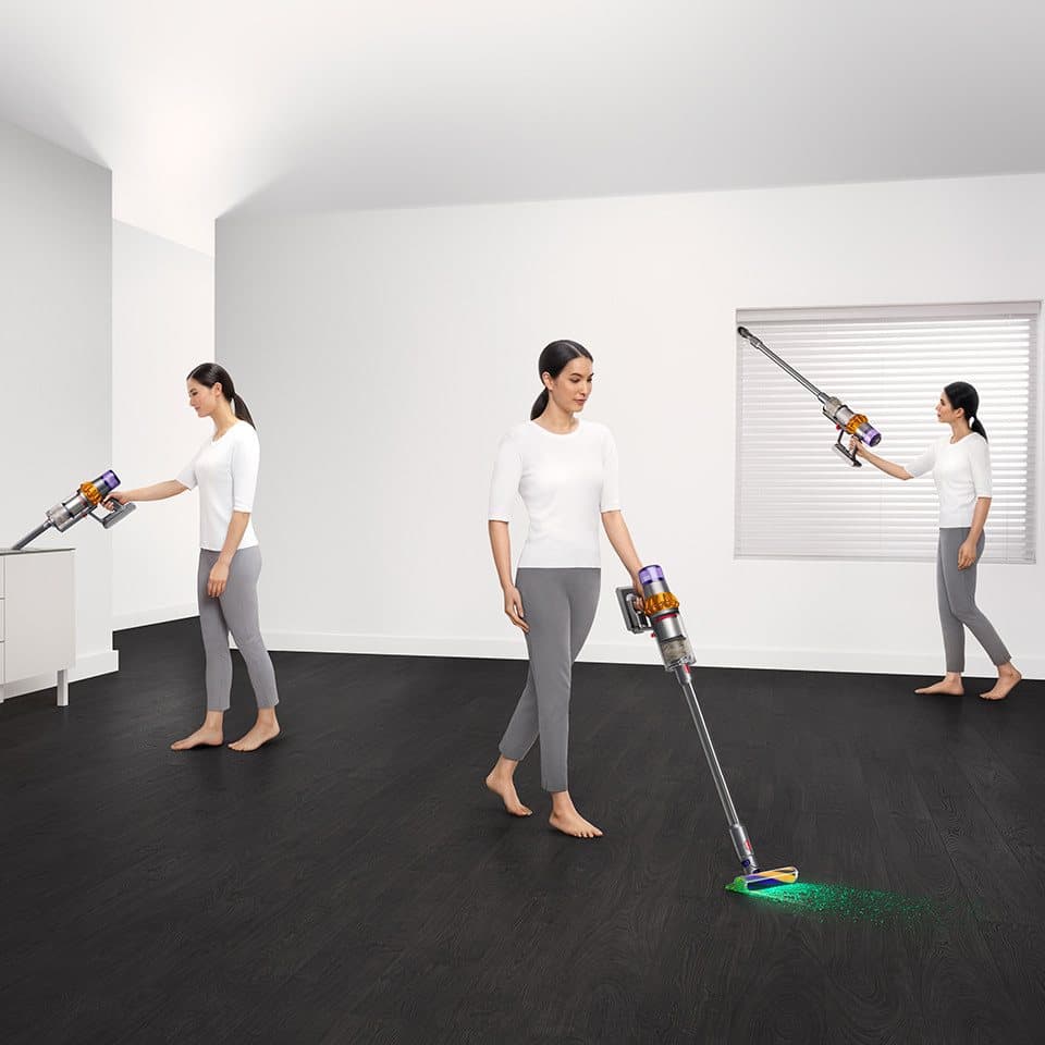 DYSON Akku-Hand-und Stielstaubsauger Dyson V15 Detect Absolute Nickel/Gelb, 660 W, 240 Airwatt Saugkraft, Stauberkennungssensor - Thumbnail 6