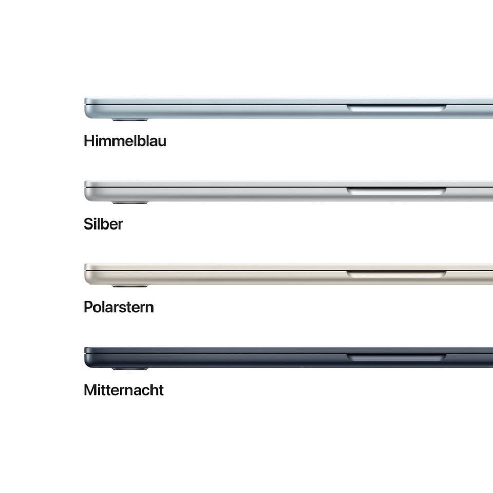 Apple 15-inch MacBook Air Notebook (38,91 cm/15,3 Zoll, Apple M5, 10-Core GPU, 16 GB, 512 GB SSD) - Thumbnail 3