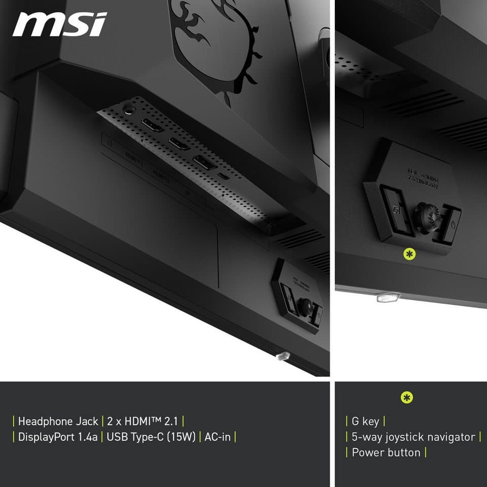 MSI MAG 322UP QD-OLED E16 OLED-Monitor (80 cm/32 ", 3840 x 2160 px, 4K Ultra HD, 0,03 ms Reaktionszeit, 165 Hz, QD-OLED, neig-, schwenk-, höhenverstellbar, Pivot) - Thumbnail 9